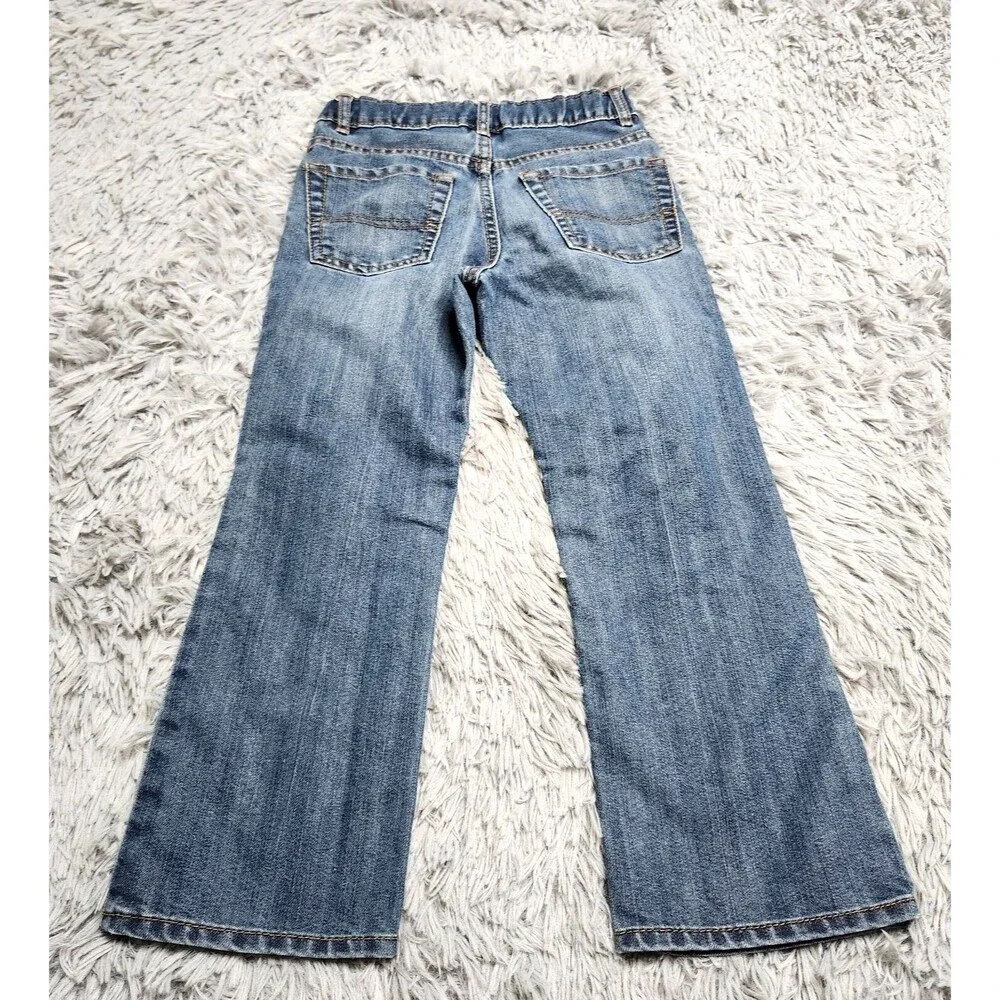 The Childrens Place Girls Blue Jeans Size 6 Bootcut Stretch Adj Waist 22X19 Kids